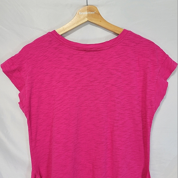 J. Crew Factory Pink Tie-waist Cotton Casual Mini T-shirt Dress Effortless-chic - Picture 12 of 13